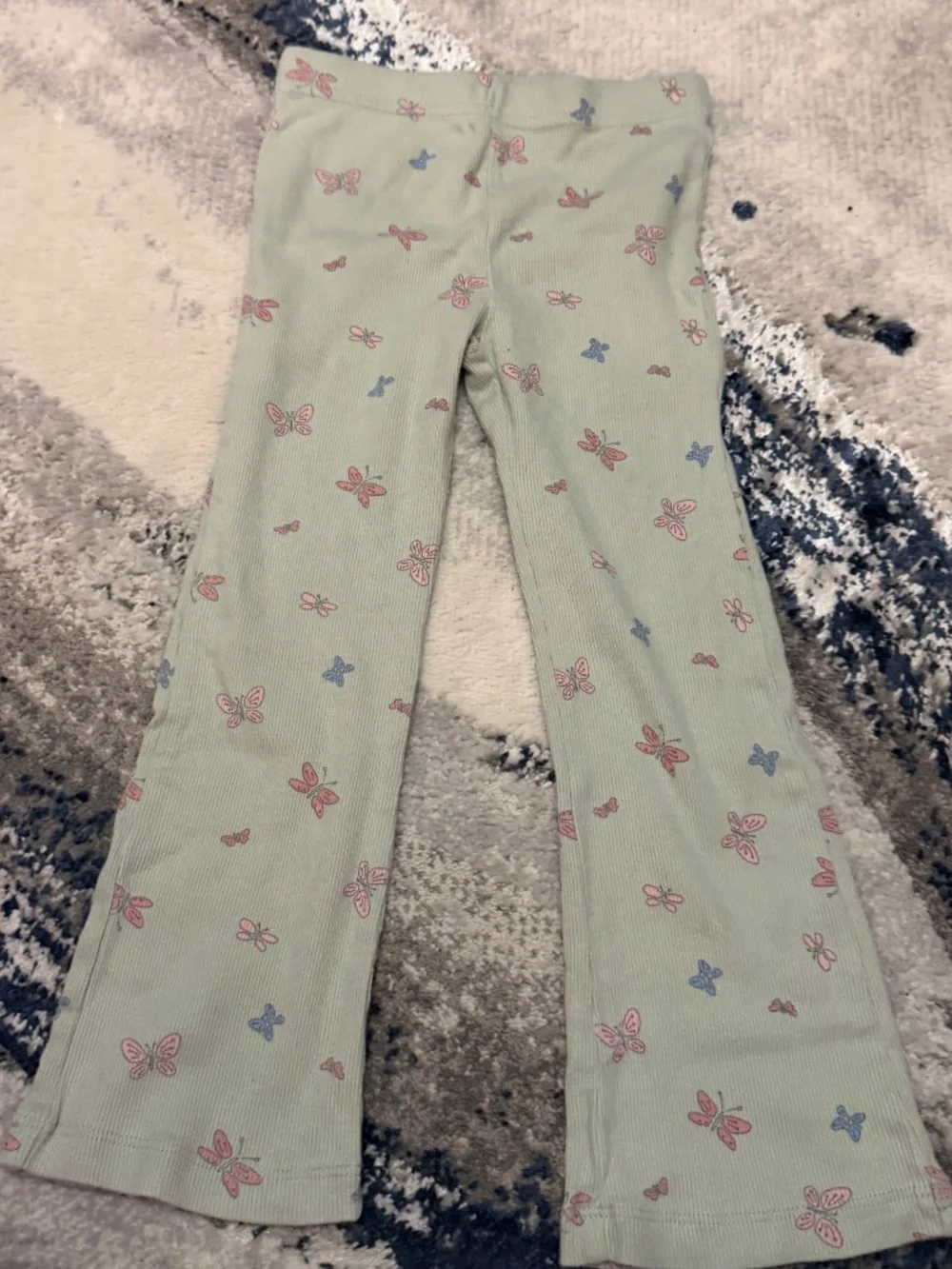 Carter's Girls 4T Butterfly 2-Piece Outfit Quilted Sweatshirt Flare Pants